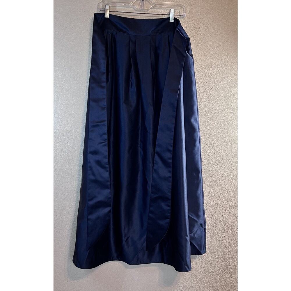 NIKKI ITALY Size 13 Maxi Skirt with Waist Tie Blue